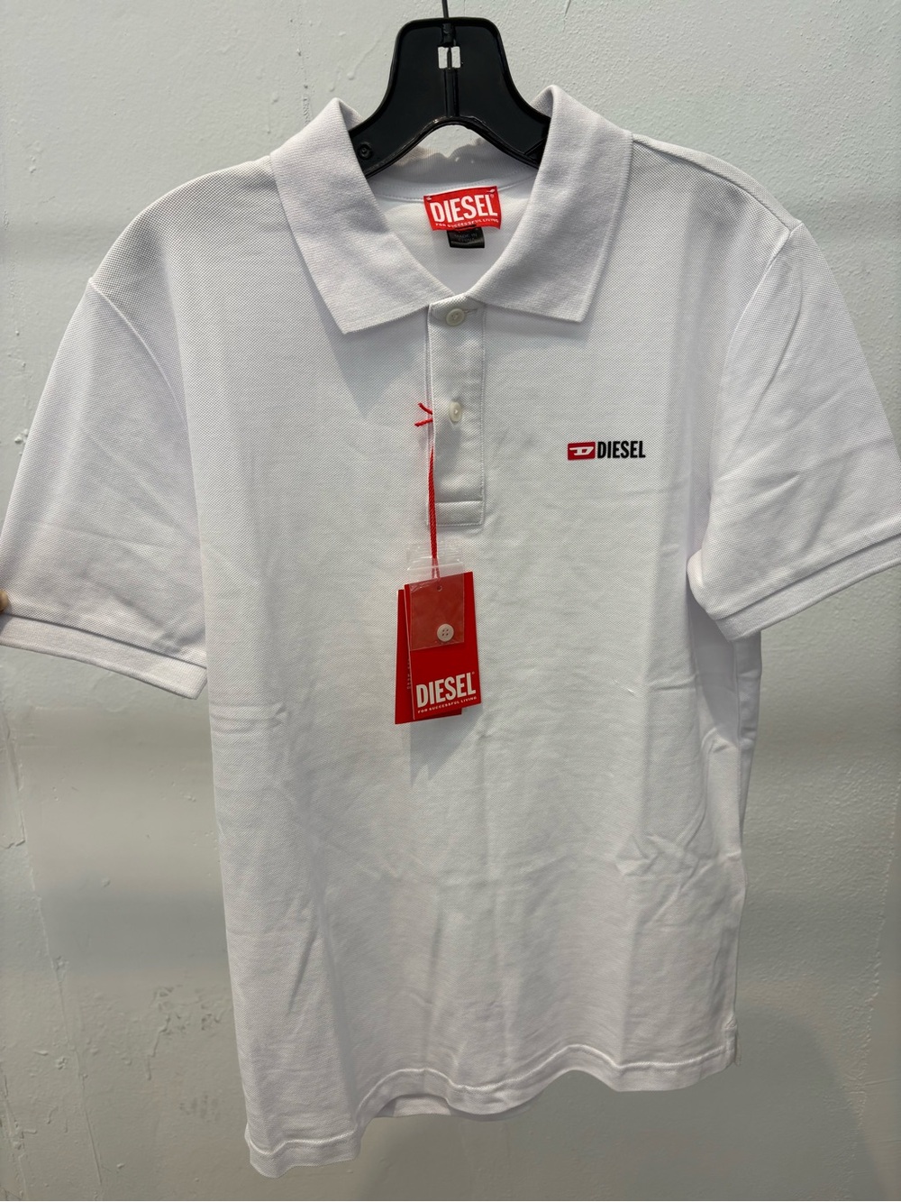 Diesel White Polo Shirt Size S and M